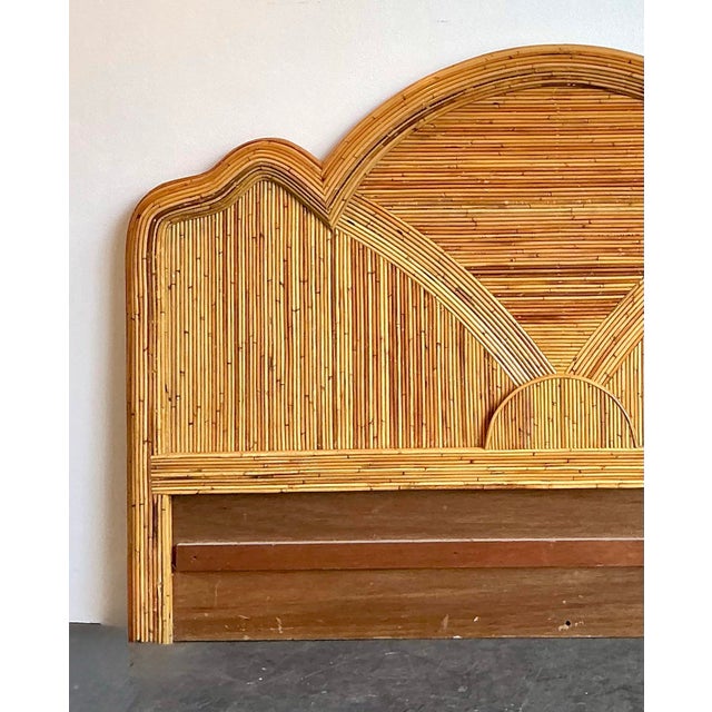 Vintage Pencil Reed King Headboard For Sale - Image 9 of 12