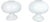 German Glass Mushroom Table Light from Cosack Lights, 1970s, Set of 2 For Sale