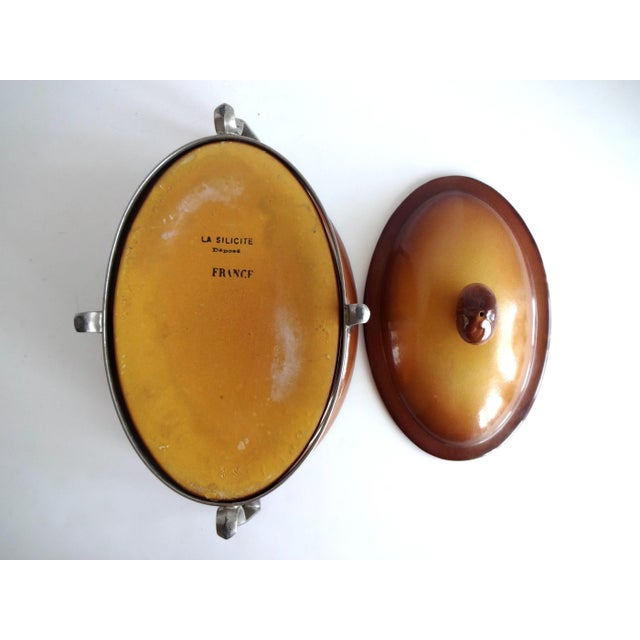 Mid 20th Century French La Silicite Depose Brown Faience Terrine For Sale In San Francisco - Image 6 of 7