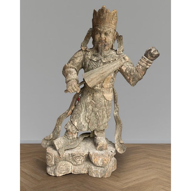 Asian School, Gigantic Sculpture, 1800s, Wood For Sale - Image 9 of 9