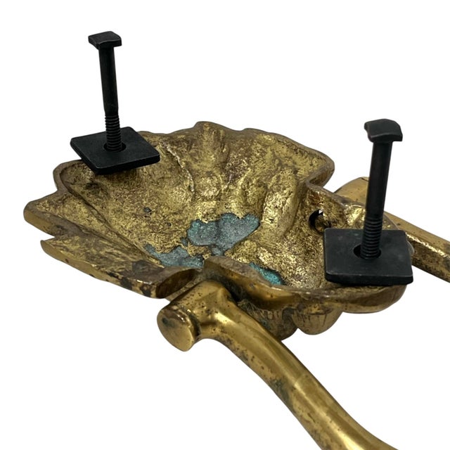 Antique English Brass Lion Head Door Knocker For Sale - Image 10 of 10