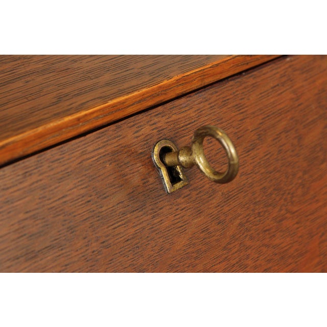 Wood L. & J.G. Antique Stickley Mission Oak Fall Front Writing Desk For Sale - Image 7 of 12