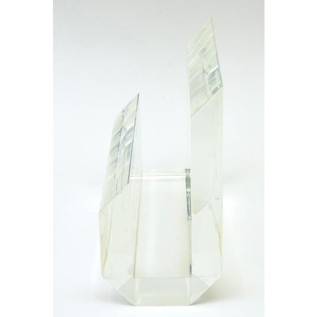 1980s Vintage Karl Springer Lucite Magazine or Book Stand, 1980's For Sale - Image 5 of 13