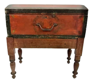 Vintage Rustic Mexican Blanket Chest