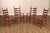Custom Quality American Made Set of Four Solid Cherry Ladderback Dining Chairs, Includes Two Armchairs