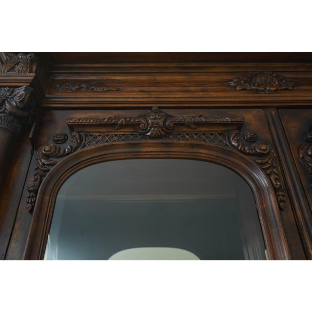 Henredon Extremely Large Curio China Cabinet For Sale - Image 13 of 17
