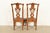 Henredon Georgian Carved Oak and Cane Side Chairs or Dining Chairs, Pair For Sale - Image 11 of 15