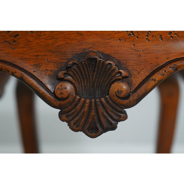Henredon One-Drawer French Provincial Mahogany Side Table For Sale - Image 10 of 16