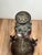 Neoclassical Vintage Verdigris Bronze Neoclassical Style Glass End Table For Sale - Image 3 of 8