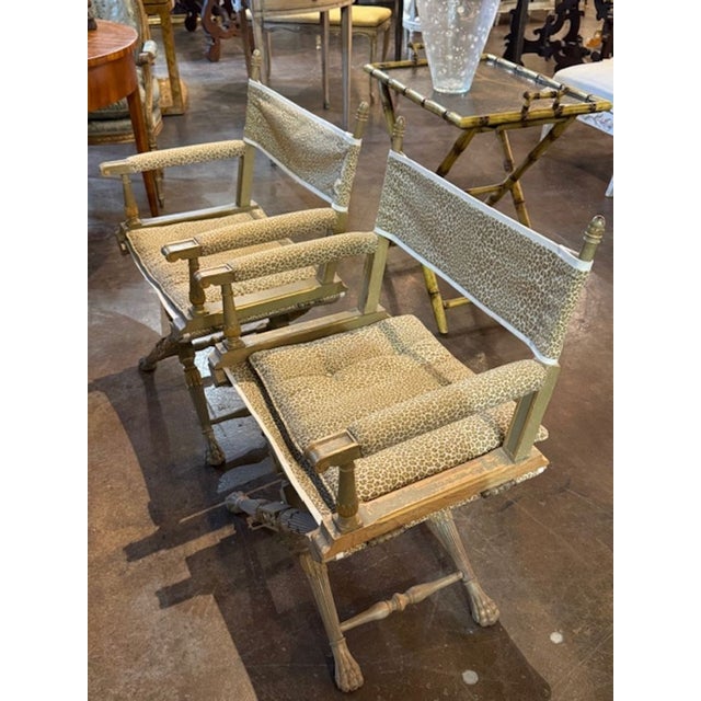 Mid Century French Carved and Parcel Gilt Armchairs For Sale In Dallas - Image 6 of 6