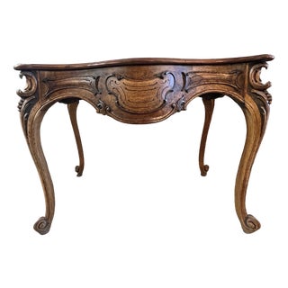 Late 19th Century French-Style Hand-Carved Console For Sale