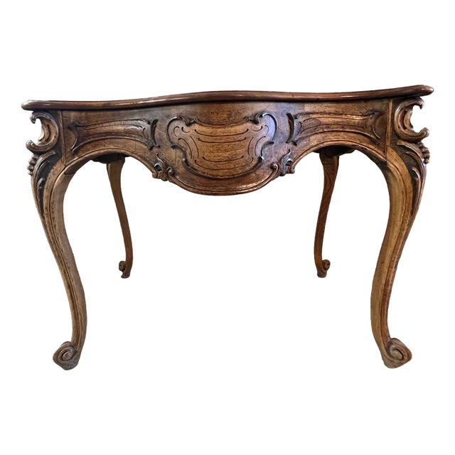 Late 19th Century French-Style Hand-Carved Console For Sale