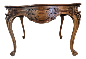Late 19th Century French-Style Hand-Carved Console
