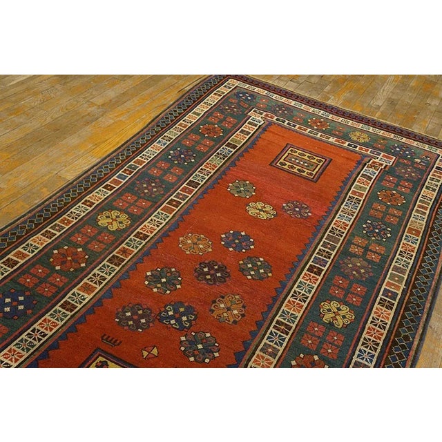 Mid 19th Century 19th Century Caucasian Talish Carpet ( 4' x 8'8" - 122 x 264 ) For Sale - Image 5 of 7