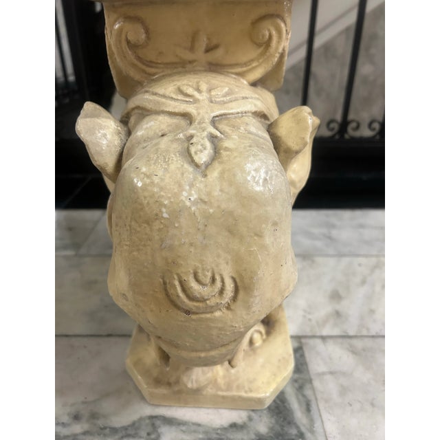 Hollywood Regency Elephant Pedestal For Sale - Image 11 of 12