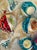 Shabby Chic European Vintage Mercury Glass Indented Christmas Ornaments Set in Box For Sale - Image 3 of 4