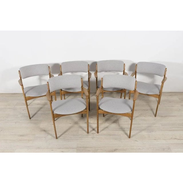 Oak Model 49 Dining Chairs by Erik Buch for Odense Maskinnedkeri O.D. Furniture, 1960s, Set of 6 For Sale - Image 18 of 18