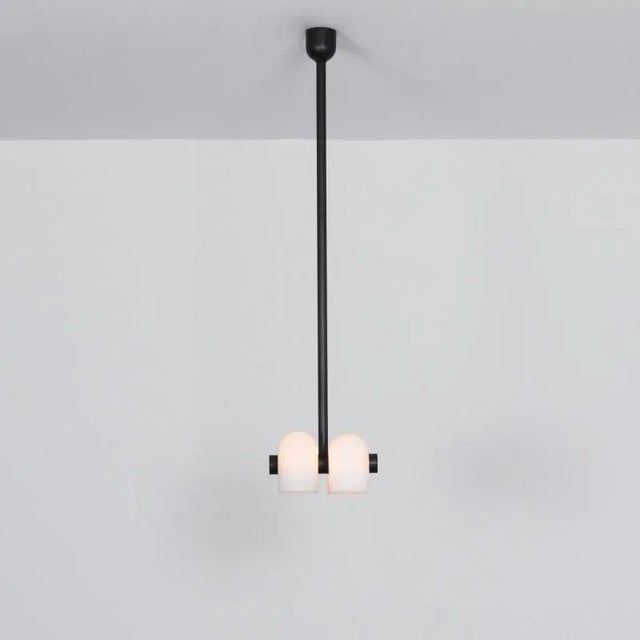 Odyssey 4 Black Gunmetal Chandelier by Schwung For Sale - Image 9 of 9