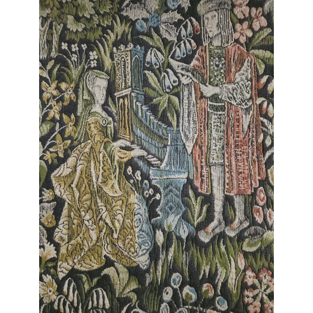 Large Medieval Renaissance Gothic Flemish Vorwerk Biblical Tapestry from Vorwerk, 1960s For Sale - Image 10 of 18