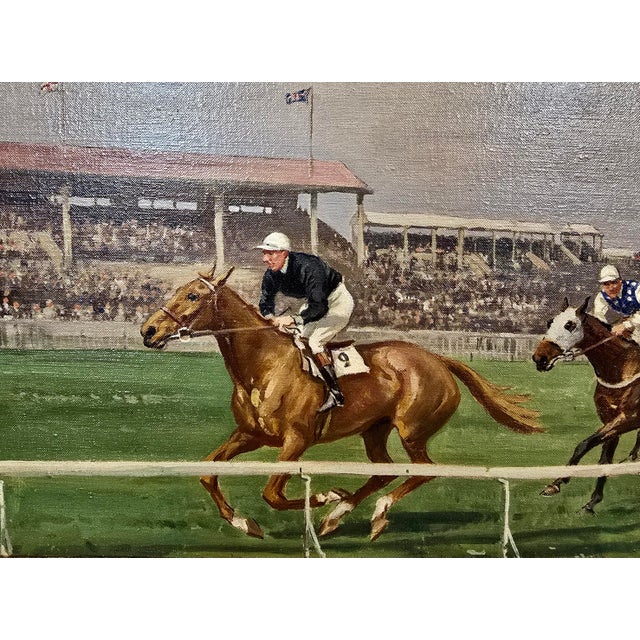 Sanderson Wells- Hyperium 1933 Epson Derby Horse Race Winner -Oil Painting For Sale In Los Angeles - Image 6 of 11