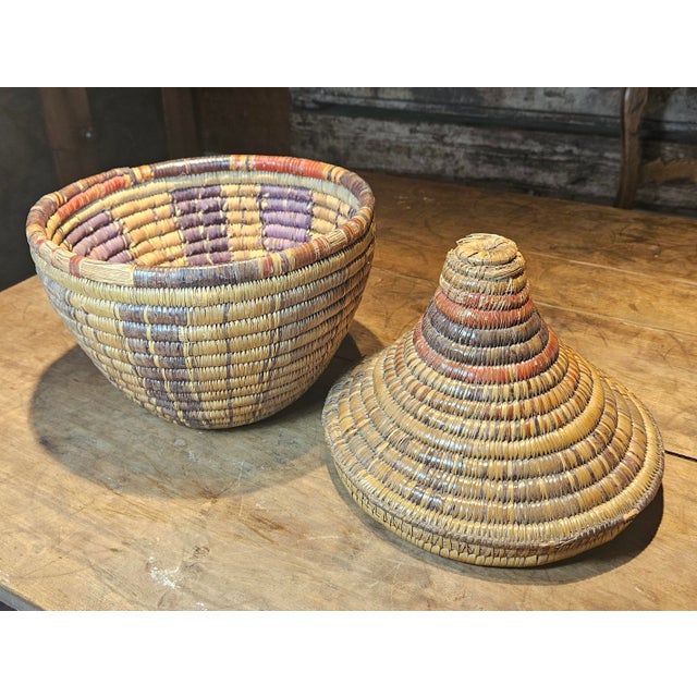 19th Century Southwestern Coiled Basket For Sale In Charlotte - Image 6 of 11