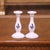 French Faience Candlesticks, Hand-Crafted, Fleur-De-Lys Design, 1980 For Sale - Image 4 of 13