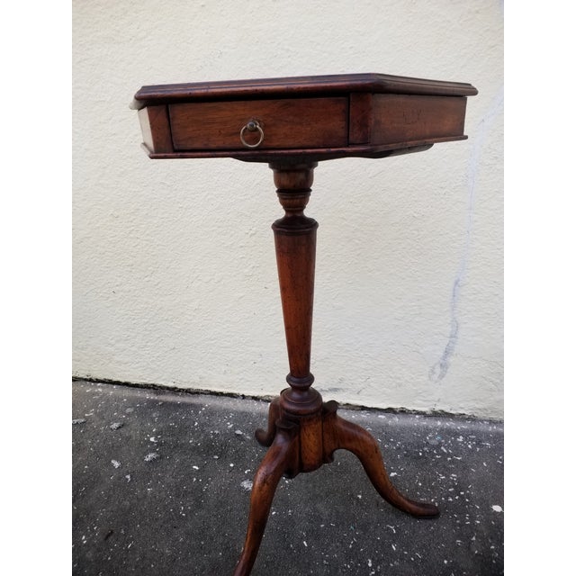 18th Century Burled Walnut Candle Tables - A Pair For Sale - Image 4 of 11