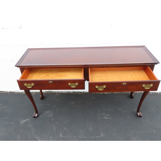 American Statton Trutype Americana Long Narrow Library Console Entry Table 6391 For Sale - Image 3 of 18