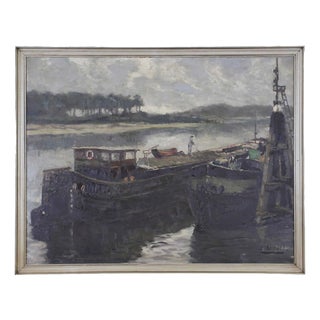 Jules, De Cort ships, Oil on Canvas, Framed For Sale