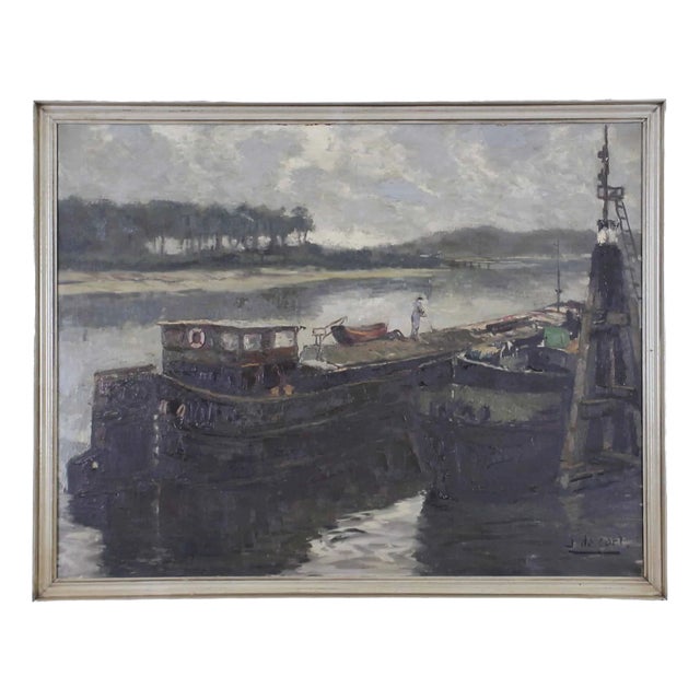 Jules, De Cort ships, Oil on Canvas, Framed For Sale