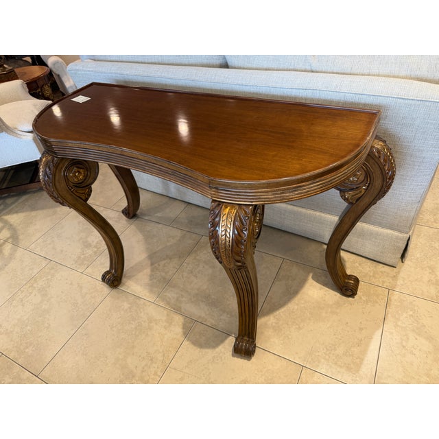 Mahogany and Gilt Chatsworth Console Table Attributed to Dessin Fournir For Sale - Image 10 of 16