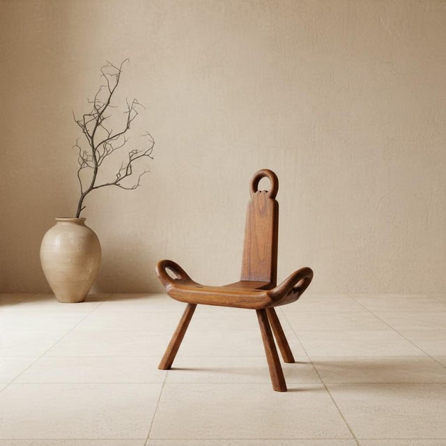 Likely crafted in Spain between the 1950s and 1980s during the Spanish Colonial Revival, this birthing chair was inspired...