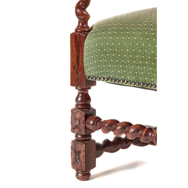 Brown Large Victorian Carved Oak Throne Armchair For Sale - Image 8 of 11