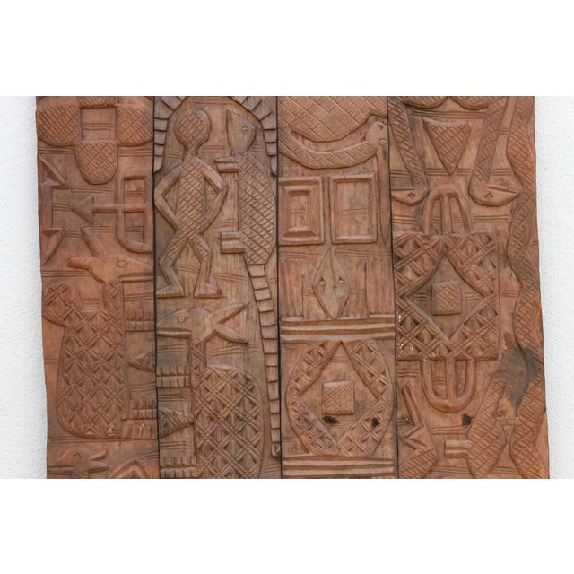 Early 20th Century Sanctuary Sentinel Grand Nigerian Nupe Door For Sale - Image 5 of 8