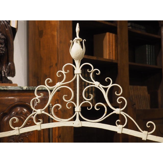 Large Antique French Wrought Iron Château Fireplace Landier Screen, Circa 1890 For Sale - Image 14 of 18