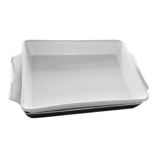 Vintage Ceramic & Pewter Serving Dish, Lead-Free, Never Used For Sale