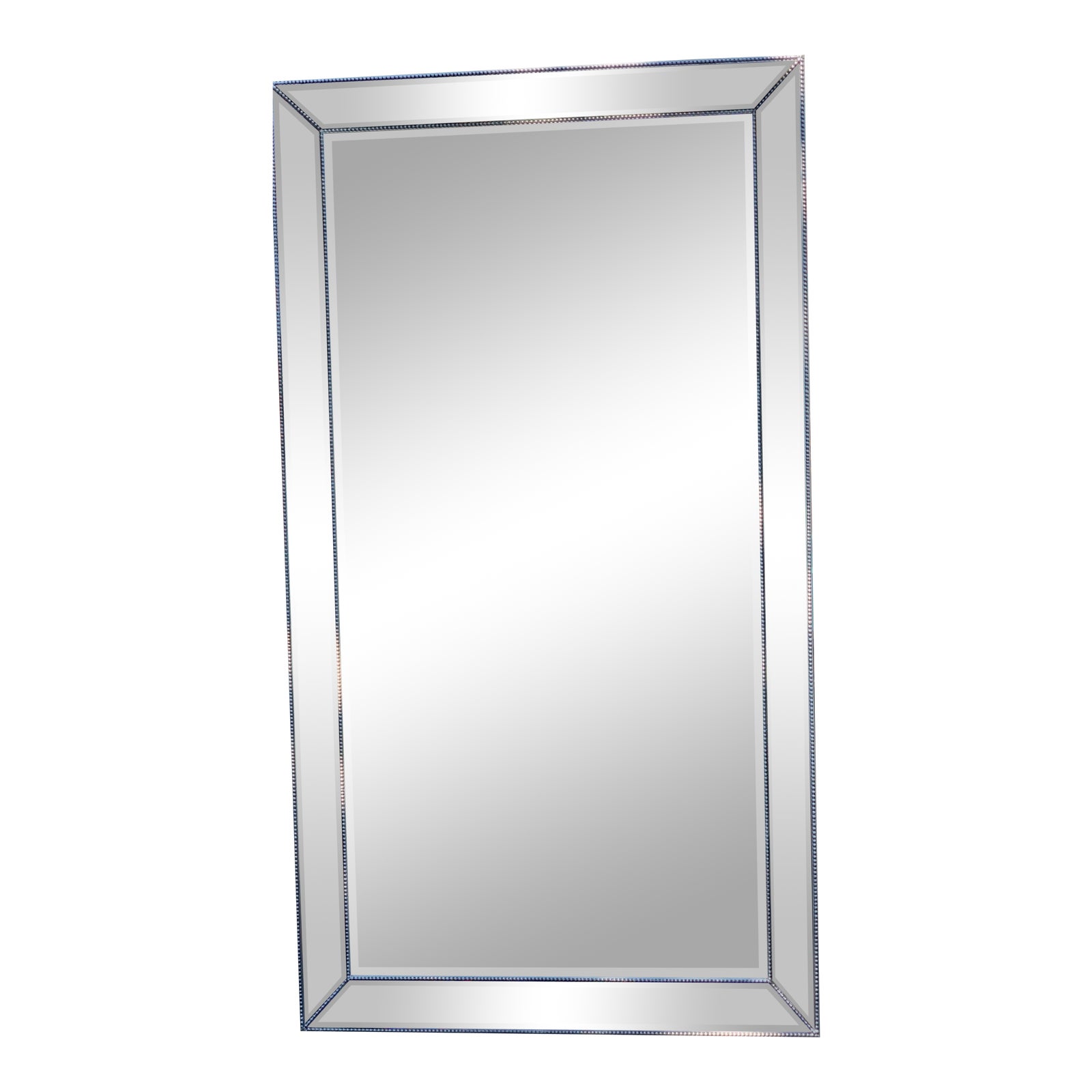 Horchow AntiquedSilver Beaded Floor Mirror Chairish