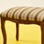 Vintage Wooden and Striped Ottoman For Sale - Image 3 of 5