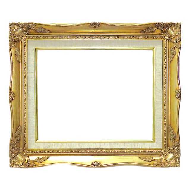 Vintage Gilt Wood Picture Frame Fits 11" X 14" Rabbet Opening For Sale