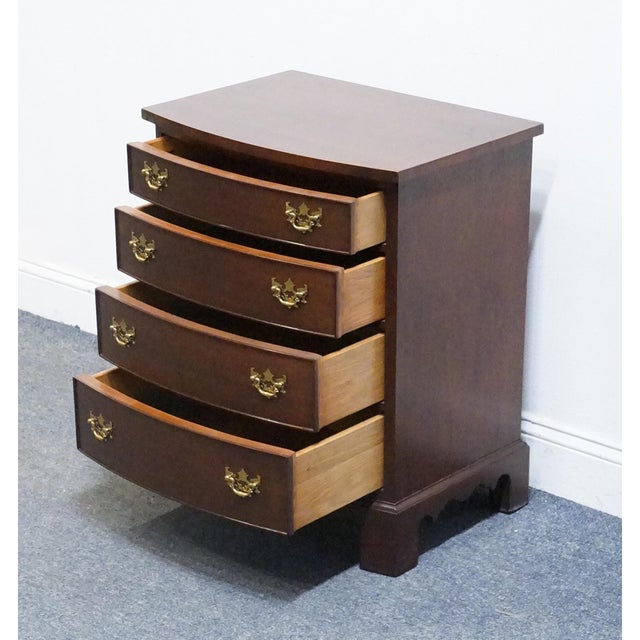 Brown Gordon's Furniture Solid Mahogany Traditional Style 22" Chairside Chest / Four Drawer Nightstand For Sale - Image 8 of 13