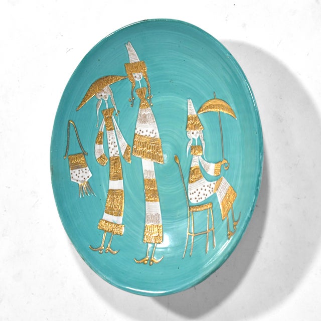 1960s Italian Ceramic Charger Attributed to Fratelli Fanciullacci For Sale - Image 5 of 9