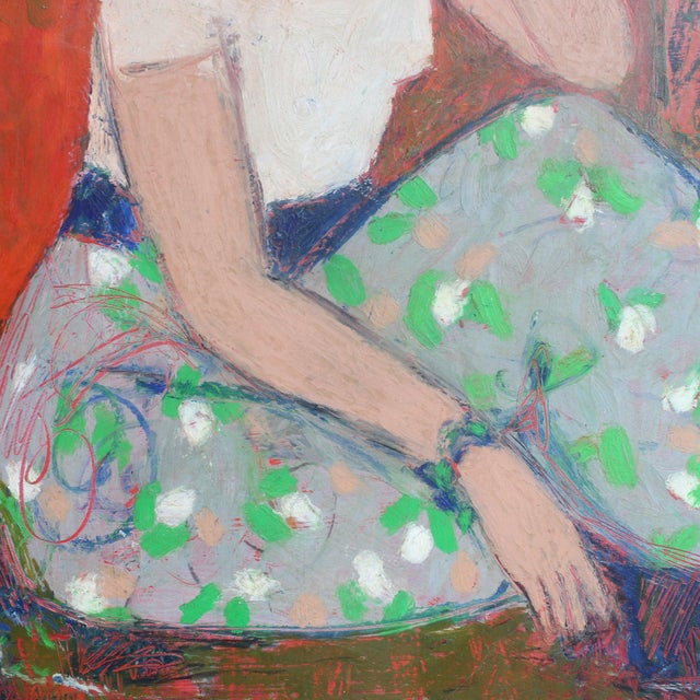Michel Sarazin, Portrait of a Pensive Woman, 2000s, Oil Pastel on Board, Framed For Sale - Image 17 of 18