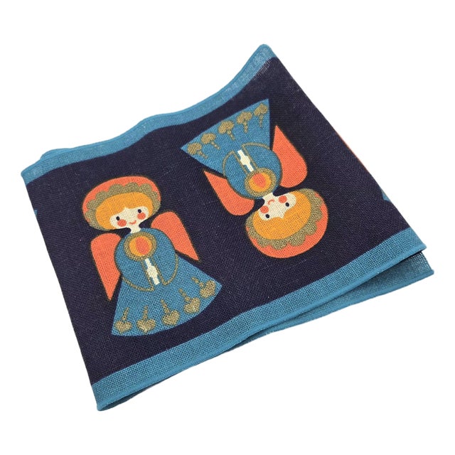 Vintage Södahl Danish Christmas Angel Table Runner For Sale