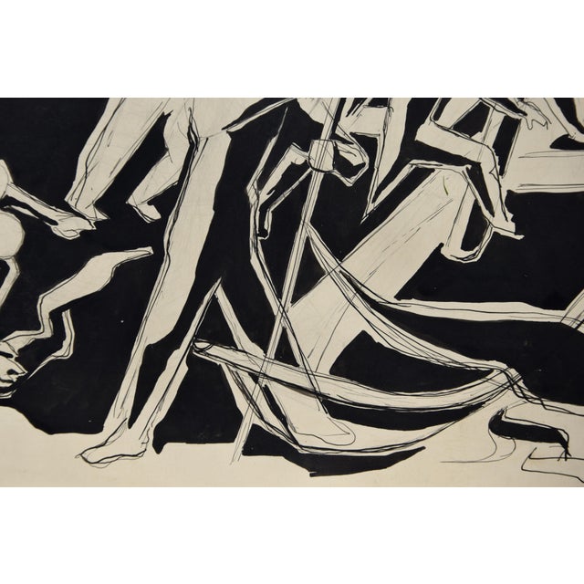 Egbert Bruckner, In the Shadow of Tomorrow (The Last Act), 1948, Ink Drawing For Sale - Image 11 of 14