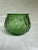 Green Green Crinkle Glass Vase For Sale - Image 8 of 11