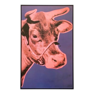Andy Warhol Foundation Vintage Offset Lithograph Print Framed Pop Art Poster " Cow " 1976 For Sale