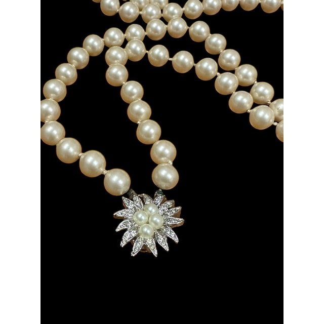 Mid 20th Century Marvella Double Strand Faux Pearl Necklace