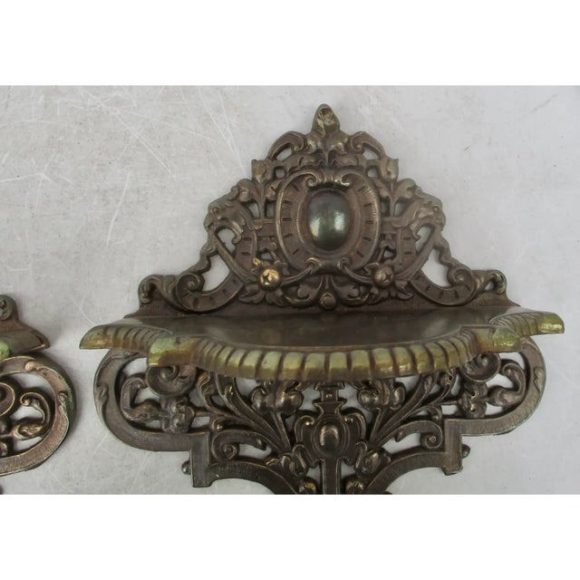 Renaissance Revival Style Zinc Brackets - A Pair of 2 For Sale - Image 9 of 9