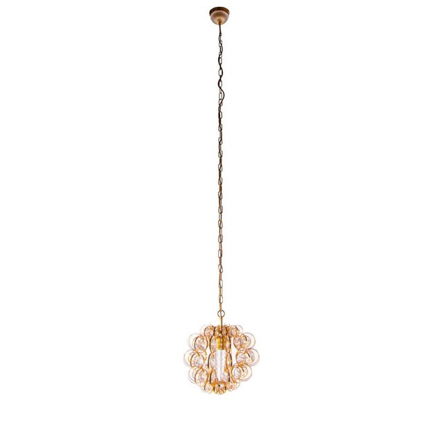 Hollywood Regency Orbit Chandelier Crystal & Gilt Brass by Gaetano Sciolari for Palwa, Germany, 1960s For Sale - Image 3 of 13