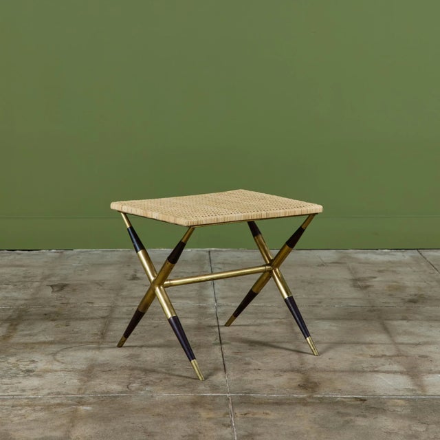 Italian Cane Top Side Table For Sale - Image 9 of 12